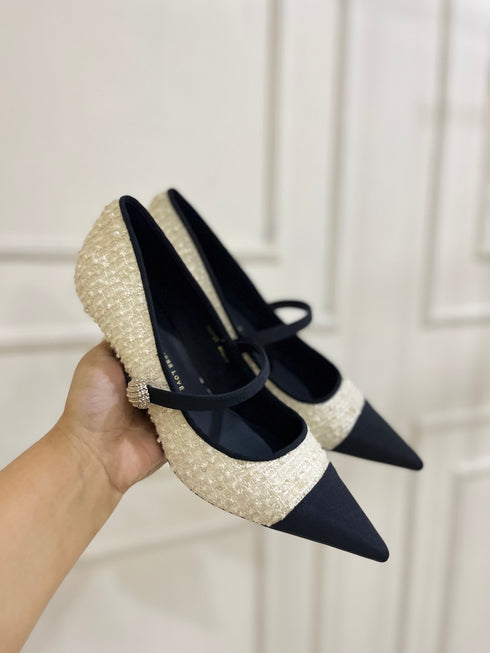 Ladies Elegant Pointy Toe Buckle Heels